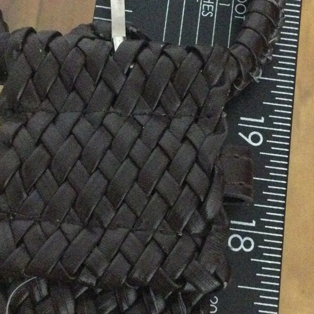 🌞 Weaved  braided Belt 2” wide 39” long dark brown unisex one size up to 39”